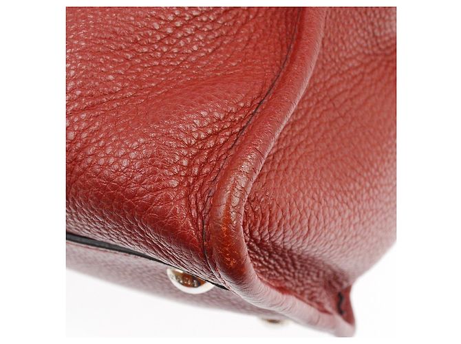 Prada Convertible Boston Vitello Daino Medium Red - view 6