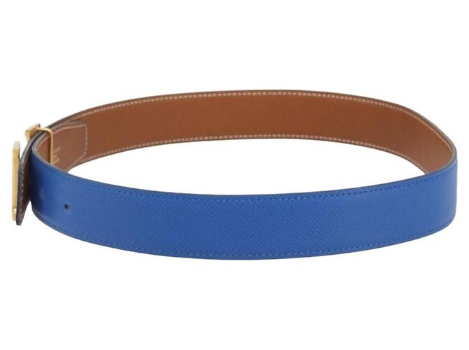 Hermès Cinto Reversível Hermes Constance em Couro Medium Azul - vista 3