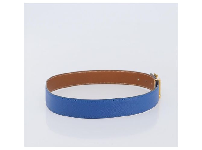 Hermès Cinto Reversível Hermes Constance em Couro Medium Azul - vista 4
