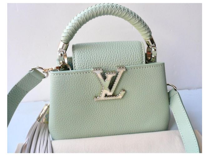 Louis Vuitton Mini Capucines Crafty Edición Limitada Verde Jade M15157 Verde claro - vista 3