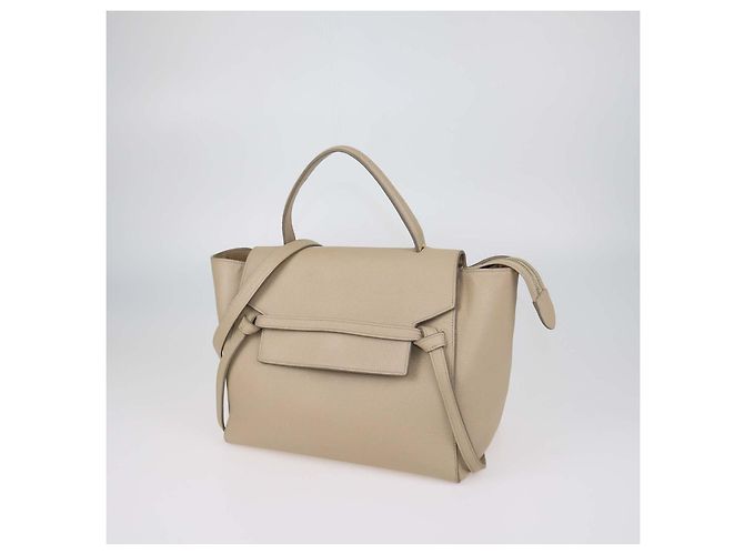 Belt Bag Céline Mini bolsa de cinto Celine em couro bege - vista 2