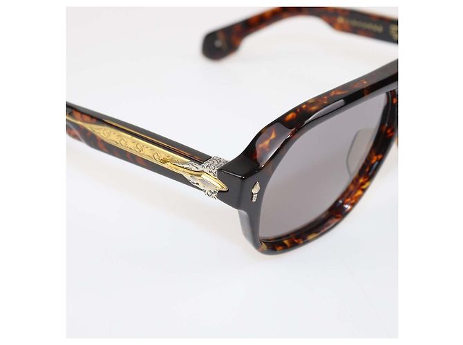 Autre Marque Jacques Marie Mage Brown Tortoise 07/100 Wildhorse Sunglasses Marrone - vista 6