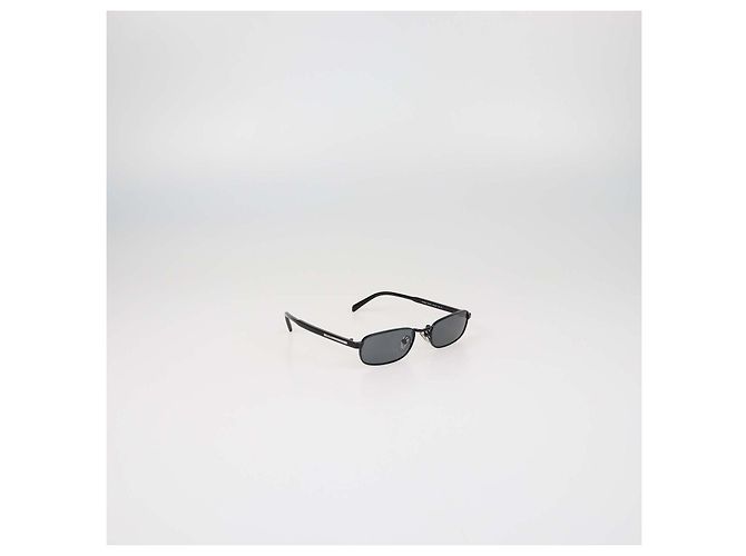 Prada Black Polarisierte Rechteckige Sonnenbrille Schwarz - Ansicht 2