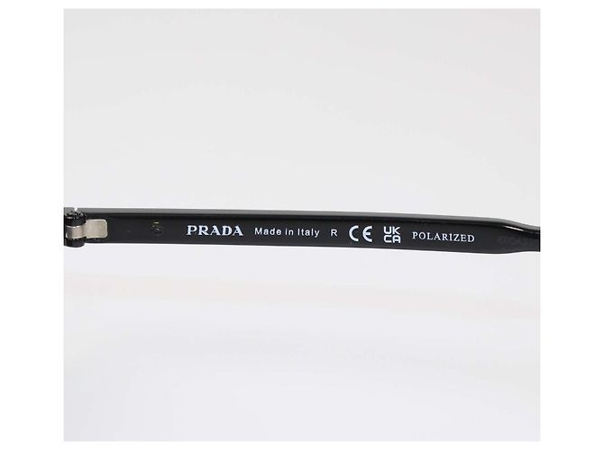 Prada Black Polarisierte Rechteckige Sonnenbrille Schwarz - Ansicht 5