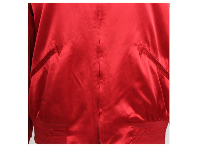 Valentino Red Blend Viscose Rockstud Zip Bomber Jacket - view 4