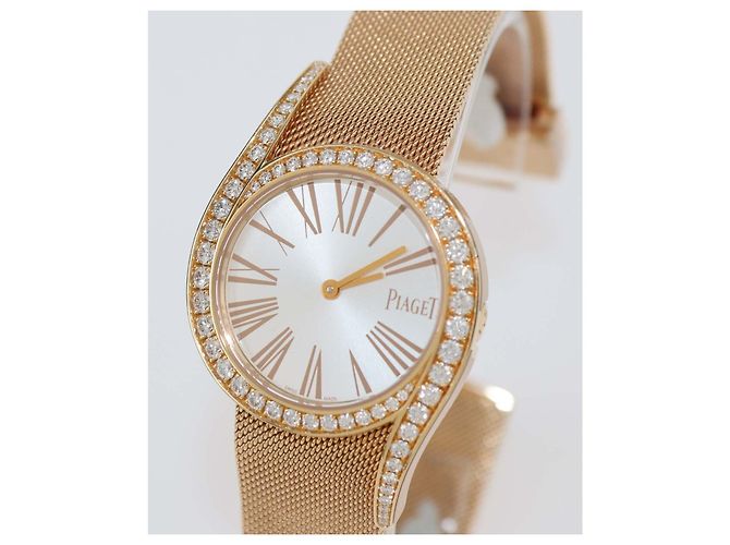 Montre Piaget Limelight 32mm en or rose 18K, cadran argent et diamants - vue 2
