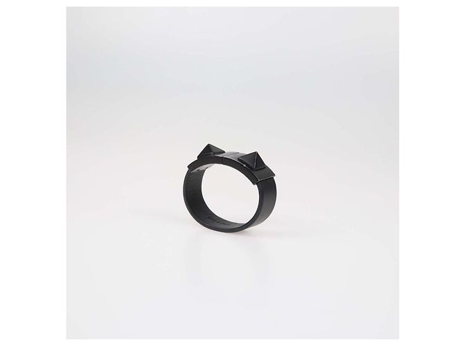 Valentino Rockstud Armband aus schwarzem Leder mit Verschluss - Ansicht 6
