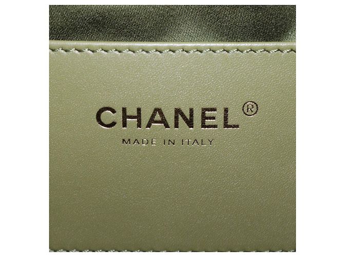 Chanel Khaki Quilted Suede Small 25 Hobo Verde - vista 6