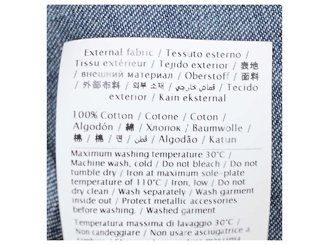 Top Valentino in denim blu, scollo a V e maniche tre quarti - vista 7