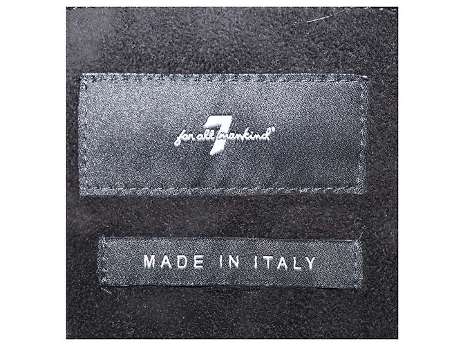 7 For All Mankind Trucker Jacke aus schwarzem Wildleder - Ansicht 6