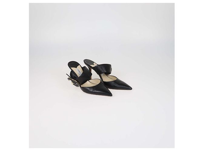 Mules Magie in pelle nera Jimmy Choo Nero - vista 2