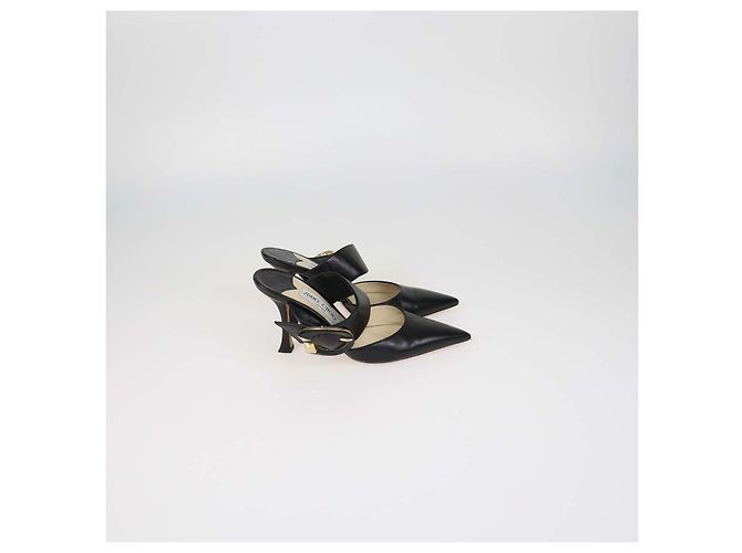 Mules Magie in pelle nera Jimmy Choo Nero - vista 3