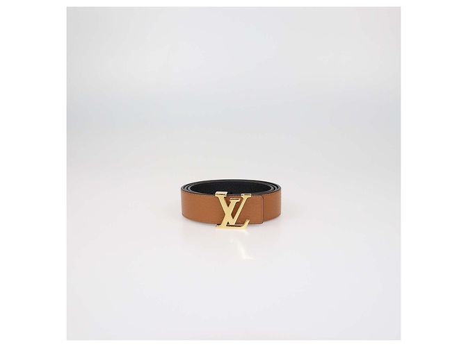 Louis Vuitton Initiales Wendelgürtel aus Leder Schwarz/Braun - Ansicht 6