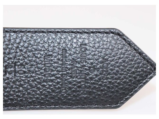 Cinturón reversible LV Circle de piel y lona Monogram Louis Vuitton Castaño Negro - vista 7