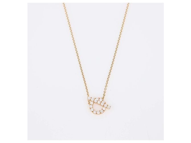 Hermès Collana con pendente Hermes Finesse in oro rosa 18K e diamanti D'oro - vista 4