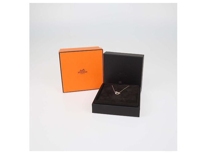 Hermès Collana con pendente Hermes Finesse in oro rosa 18K e diamanti D'oro - vista 7