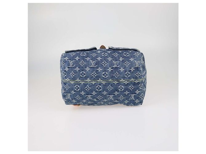 Louis Vuitton Blue Monogram Denim Sac a Dos Backpack GM Bleu - vue 4