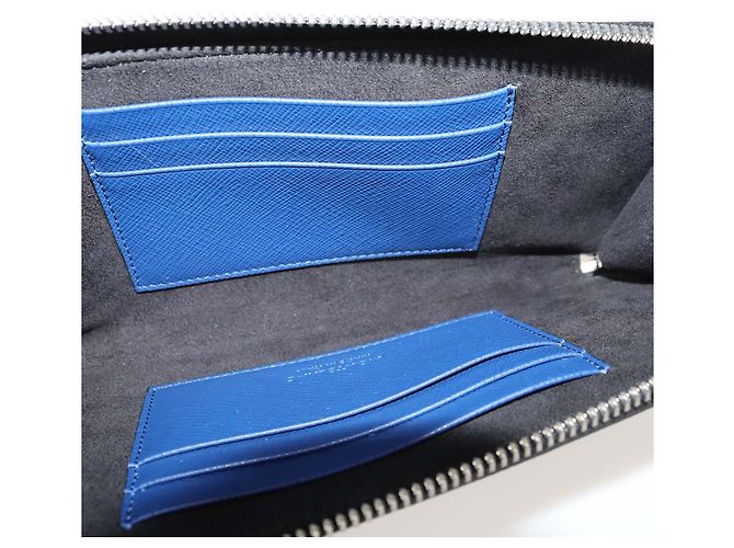 Custodia per telefono Montblanc Sartorial in pelle blu - vista 5