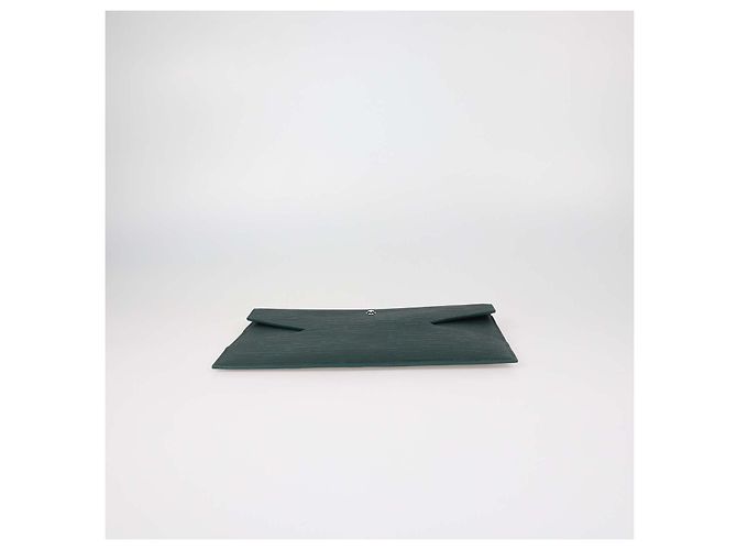 Bolsa de Envelope Sartorial em Couro Texturizado Verde Montblanc - vista 4