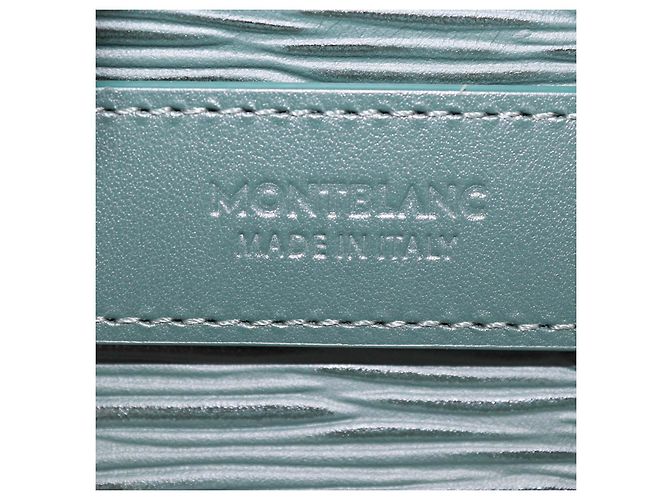 Bolsa de Envelope Sartorial em Couro Texturizado Verde Montblanc - vista 5