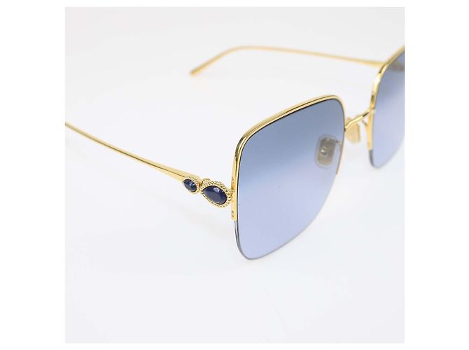 Boucheron Gold.Blue Gradient Serpent Boheme Square Sunglasses Golden - view 6