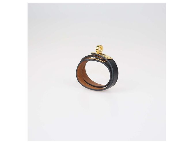 Hermès Pulsera Kelly Double Tour de piel negra Hermes Negro - vista 4