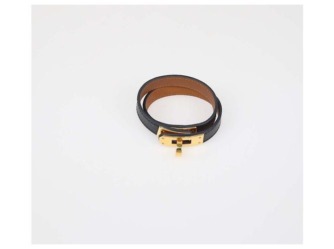 Hermès Pulsera Kelly Double Tour de piel negra Hermes Negro - vista 5