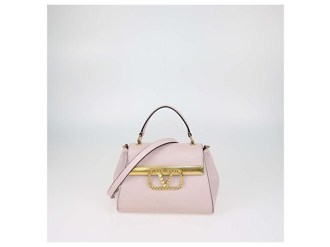 Borsa piccola con manico Alcove in pelle rosa chiaro Valentino - vista 2