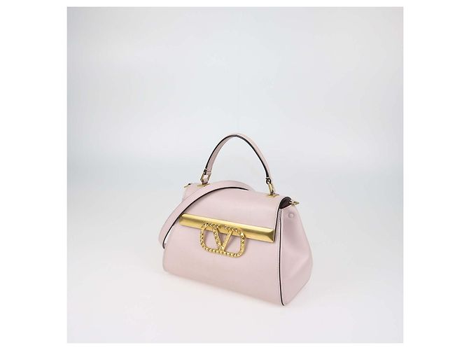 Borsa piccola con manico Alcove in pelle rosa chiaro Valentino - vista 3
