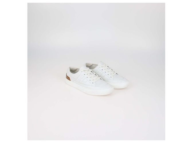 Hermès Baskets basses Deep en cuir blanc Hermes - vue 2