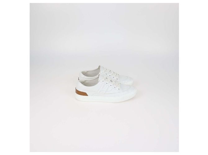 Hermès Baskets basses Deep en cuir blanc Hermes - vue 3