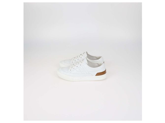 Hermès Baskets basses Deep en cuir blanc Hermes - vue 4