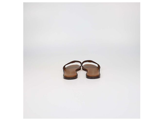 Ciabatte basse D-Club in pelle marrone Christian Dior - vista 5