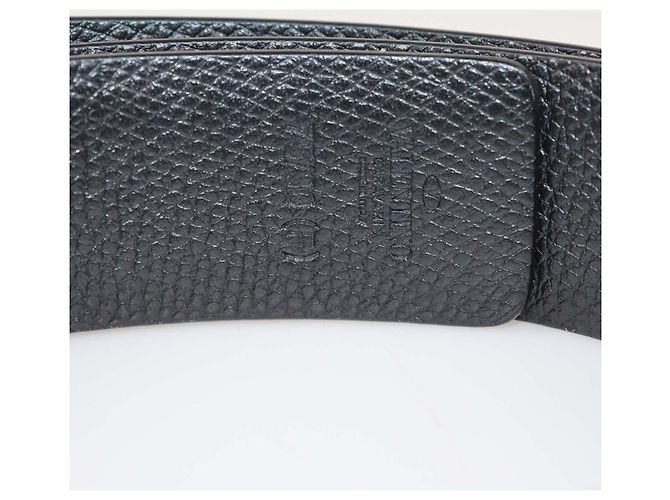 Cinturón reversible VLogo de piel martillada Valentino Negro, Blanco - vista 5