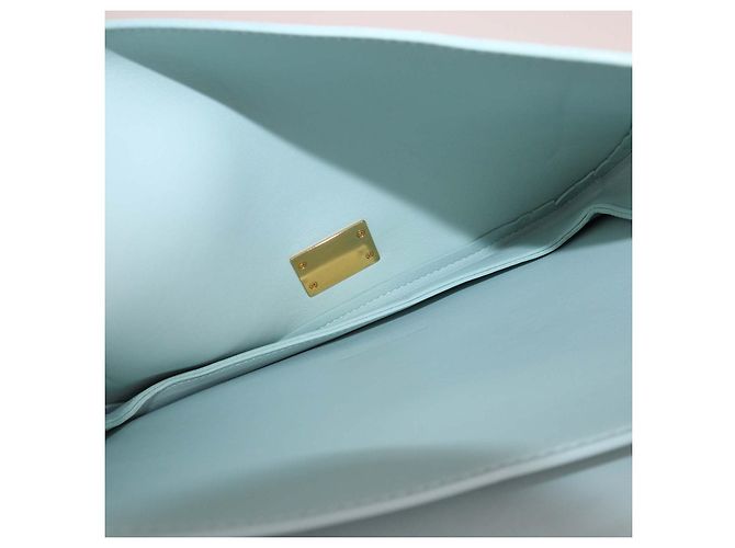 Borsa a tracolla Mount Envelope Bottega Veneta in camoscio verde chiaro Blu - vista 8
