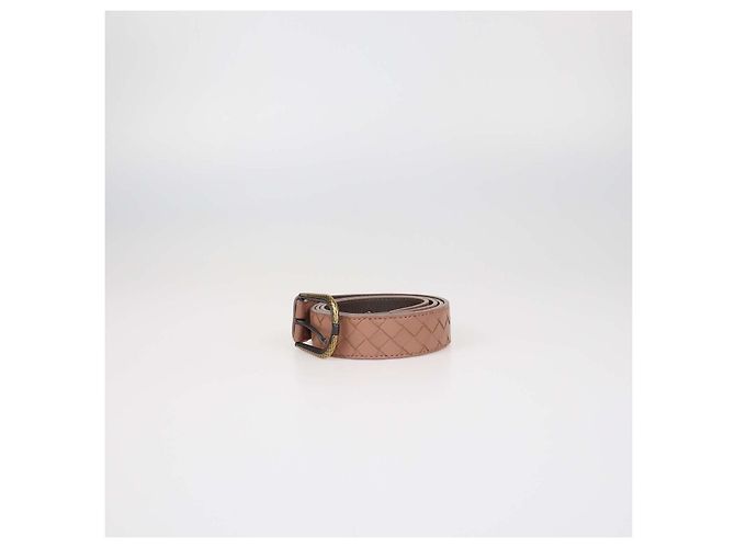 Bottega Veneta Gürtel aus Intrecciato-Leder in Hellbraun Beige - Ansicht 2