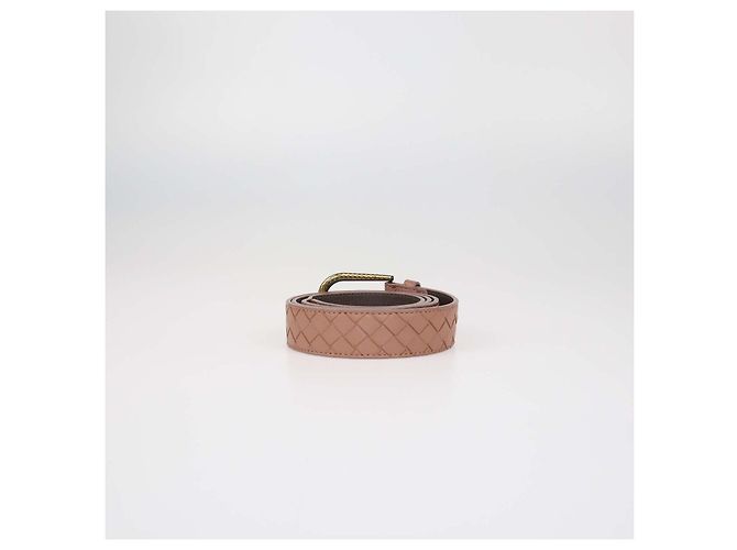 Bottega Veneta Gürtel aus Intrecciato-Leder in Hellbraun Beige - Ansicht 3