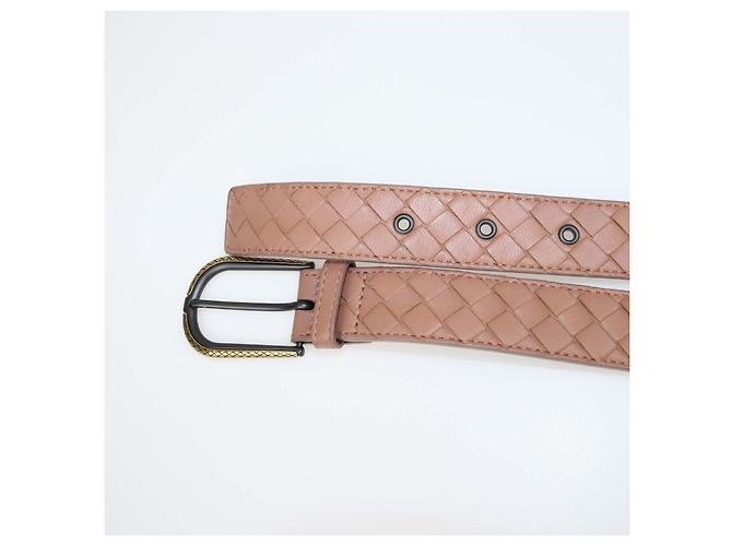 Bottega Veneta Gürtel aus Intrecciato-Leder in Hellbraun Beige - Ansicht 4