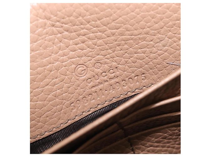 Gucci Soho Wallet on Chain Leather Bege - vista 6