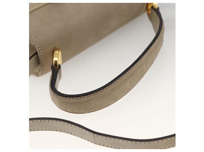 Borsa Tote Convertible Vara Bow in Camoscio Small Salvatore Ferragamo Beige - vista 7
