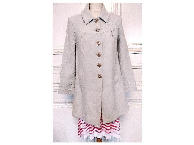 Ba&sh Preppy Baby Doll Mantel Greige Beige - Ansicht 18