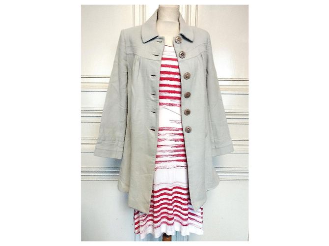 Ba&sh Preppy Baby Doll Mantel Greige Beige - Ansicht 5
