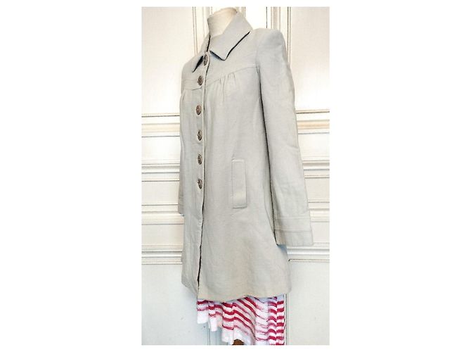 Ba&sh Preppy Baby Doll Mantel Greige Beige - Ansicht 8