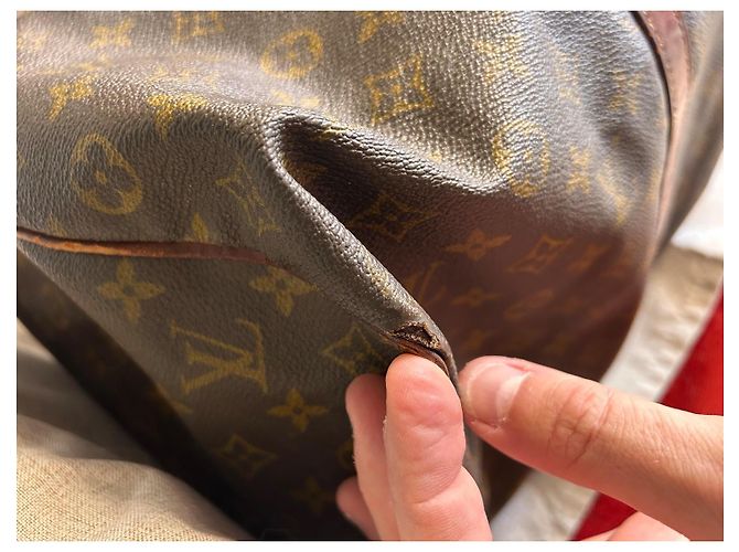 Louis Vuitton Borsa da viaggio Keepall 50 vintage in toile Monogram — Anni '70 Marrone Gold hardware - vista 10