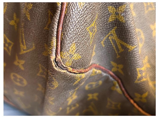 Louis Vuitton Borsa da viaggio Keepall 50 vintage in toile Monogram — Anni '70 Marrone Gold hardware - vista 12
