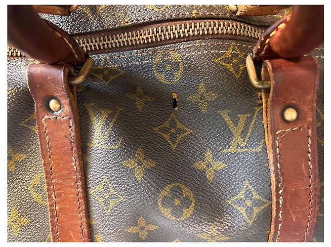 Louis Vuitton Borsa da viaggio Keepall 50 vintage in toile Monogram — Anni '70 Marrone Gold hardware - vista 6