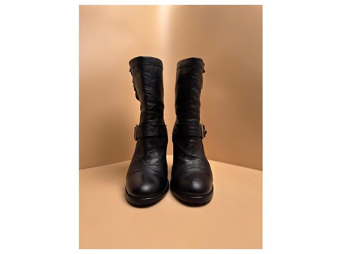 Botines de cuero negro con hebilla Jimmy Choo - vista 3