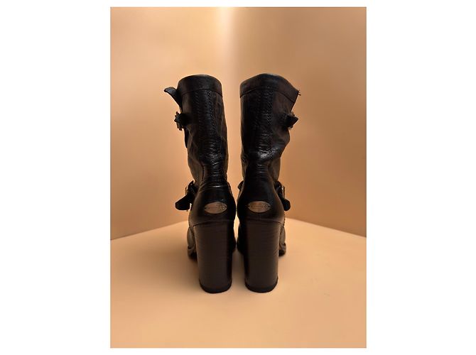 Botines de cuero negro con hebilla Jimmy Choo - vista 4
