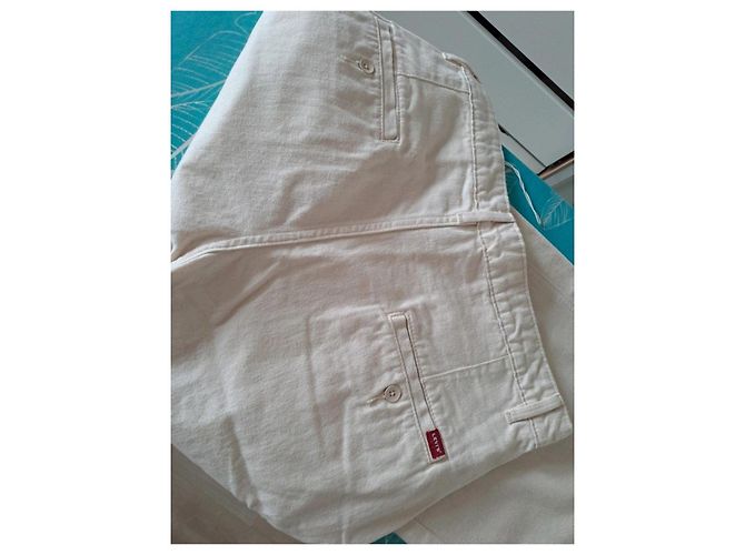 Calças de perna larga em algodão bege Levi's - vista 8