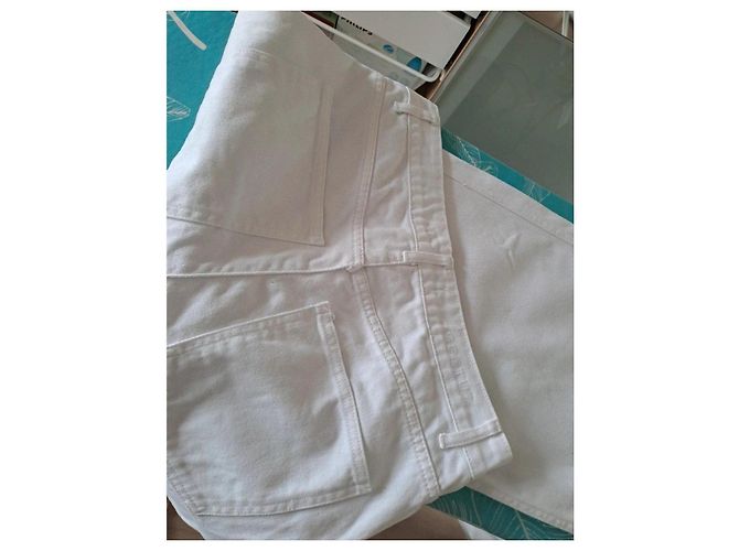 Autre Marque Jeans wide leg branco - vista 10